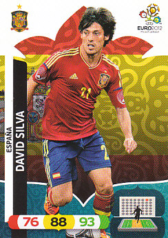 David Silva Spain Panini UEFA EURO 2012 #71